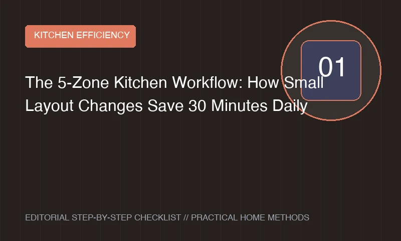 The 5-Zone Kitchen Workflow: How Small Layout Changes Save 30 Minutes Daily